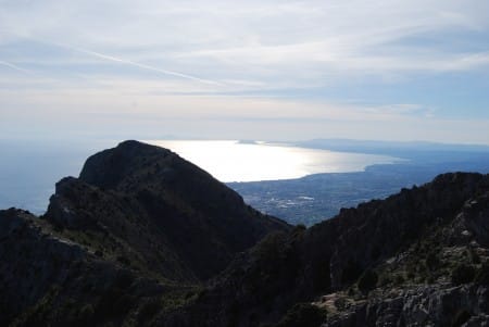 Sea and Gibraltar from La Concha, Marbella Mountain