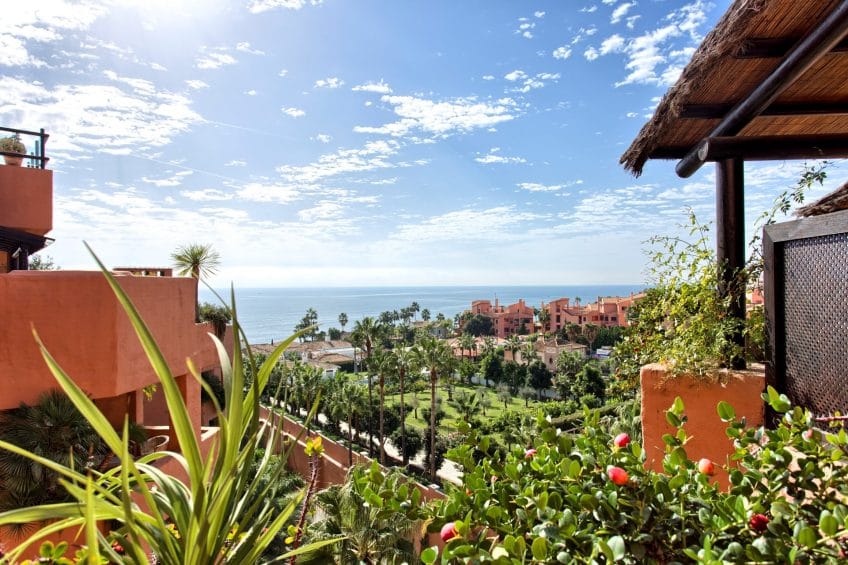 Views of garden and sea in Kempinski hotel
