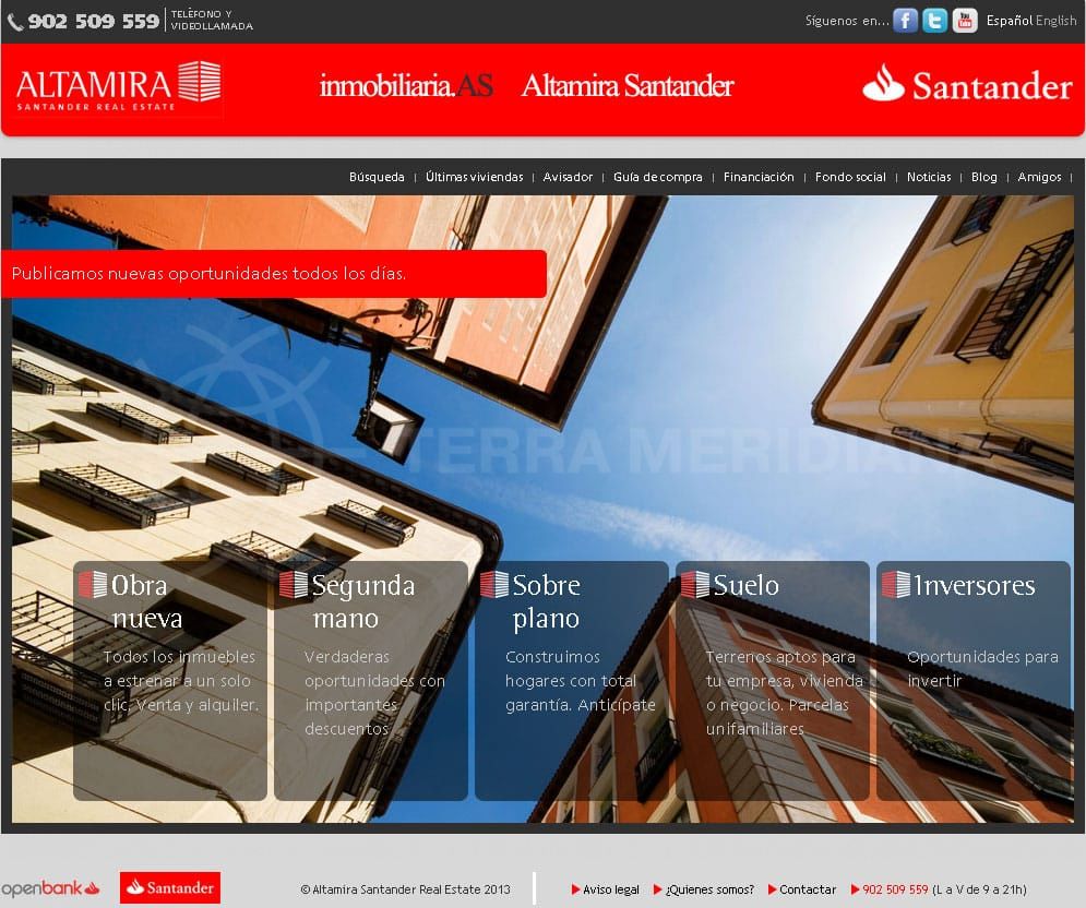 El Banco Santander vuelve a confiar en el ladrillo