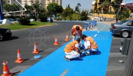 Nuevo carril bici en Estepona