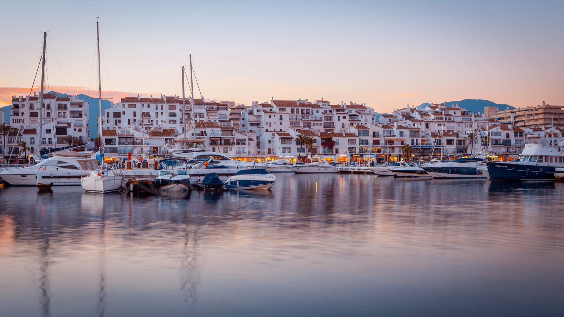 Puerto Banus, an exclusive marina in Marbella, Spain