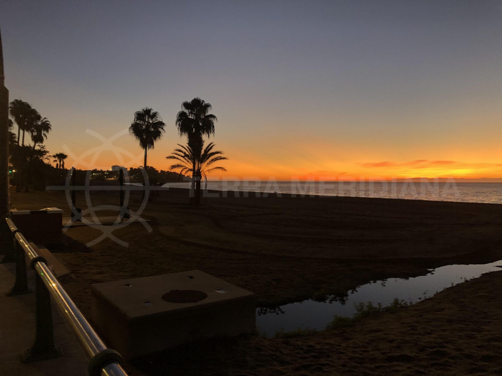 Estepona promenade at evening time