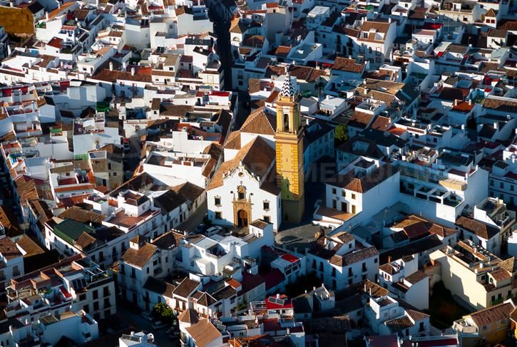 Estepona old town, bird view