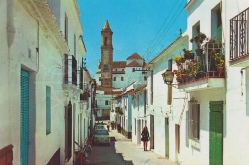 Estepona old town streets and church