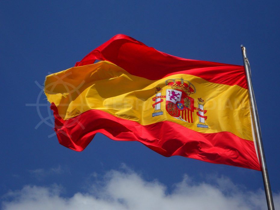 spanish flag blue sky